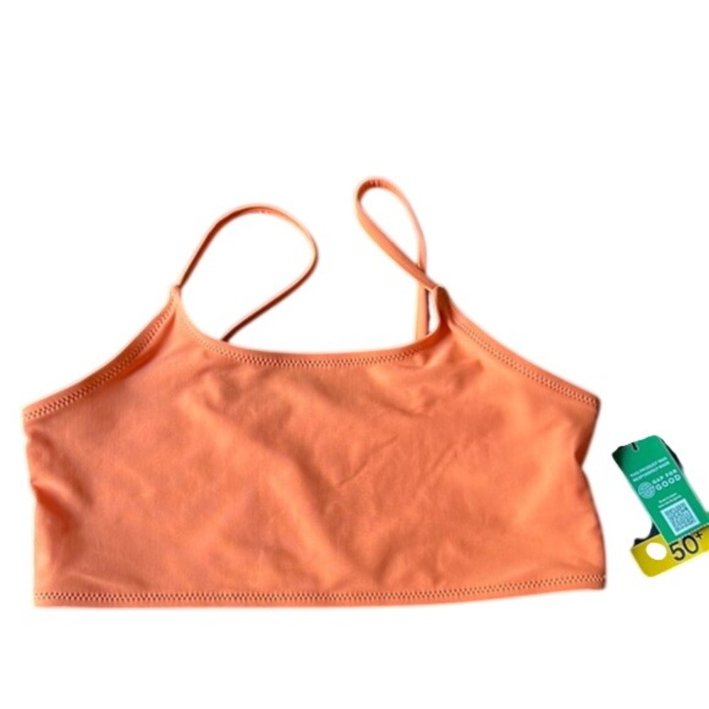 Gap Kids Girls Orange UPF 50+ Recycled Bikini Swim‎ Top Size Large NWT